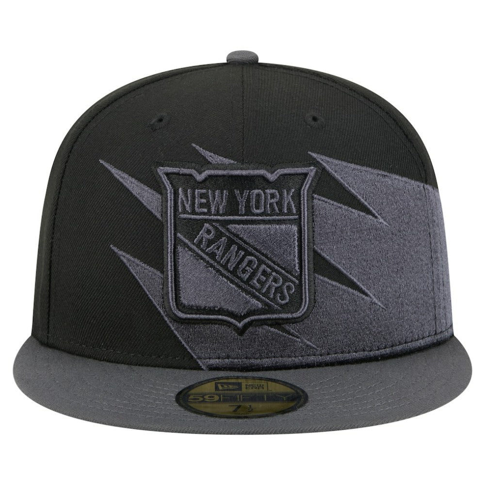 New York Rangers New Era Spikes 59FIFTY Fitted Hat - Black | US 203170278