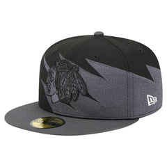 Chicago Blackhawks New Era Spikes 59FIFTY Fitted Hat - Black | US 203170279