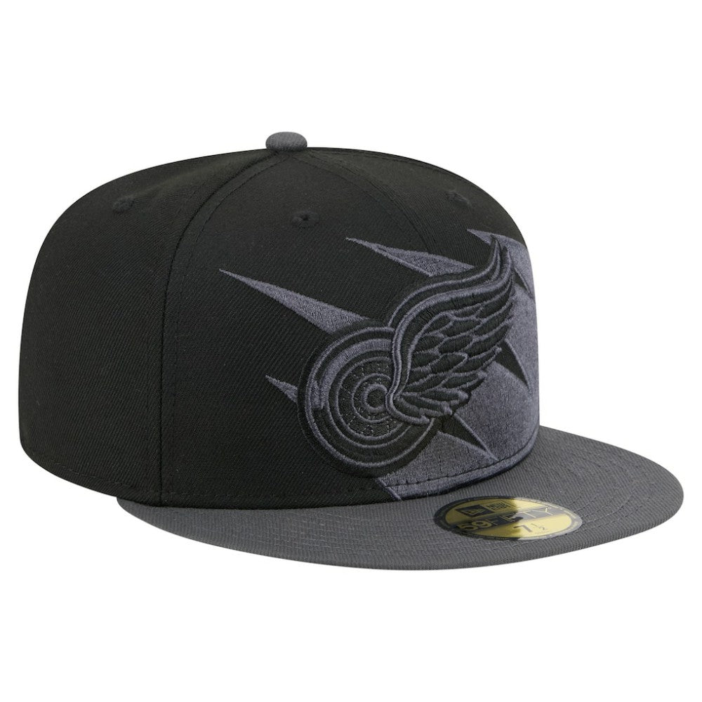 Detroit Red Wings New Era Spikes 59FIFTY Fitted Hat - Black | US 203170280