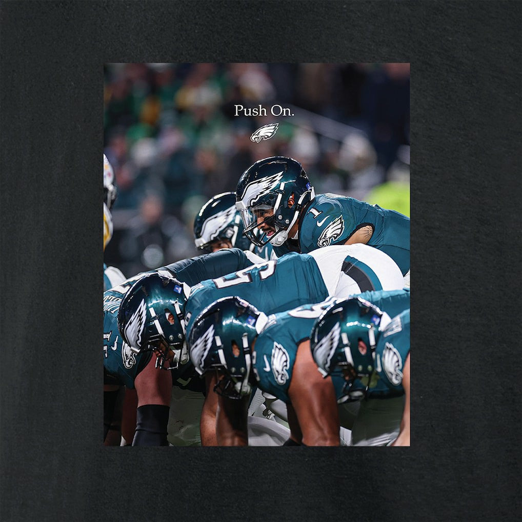 Philadelphia Eagles Push On T-Shirt - Black T-shirts