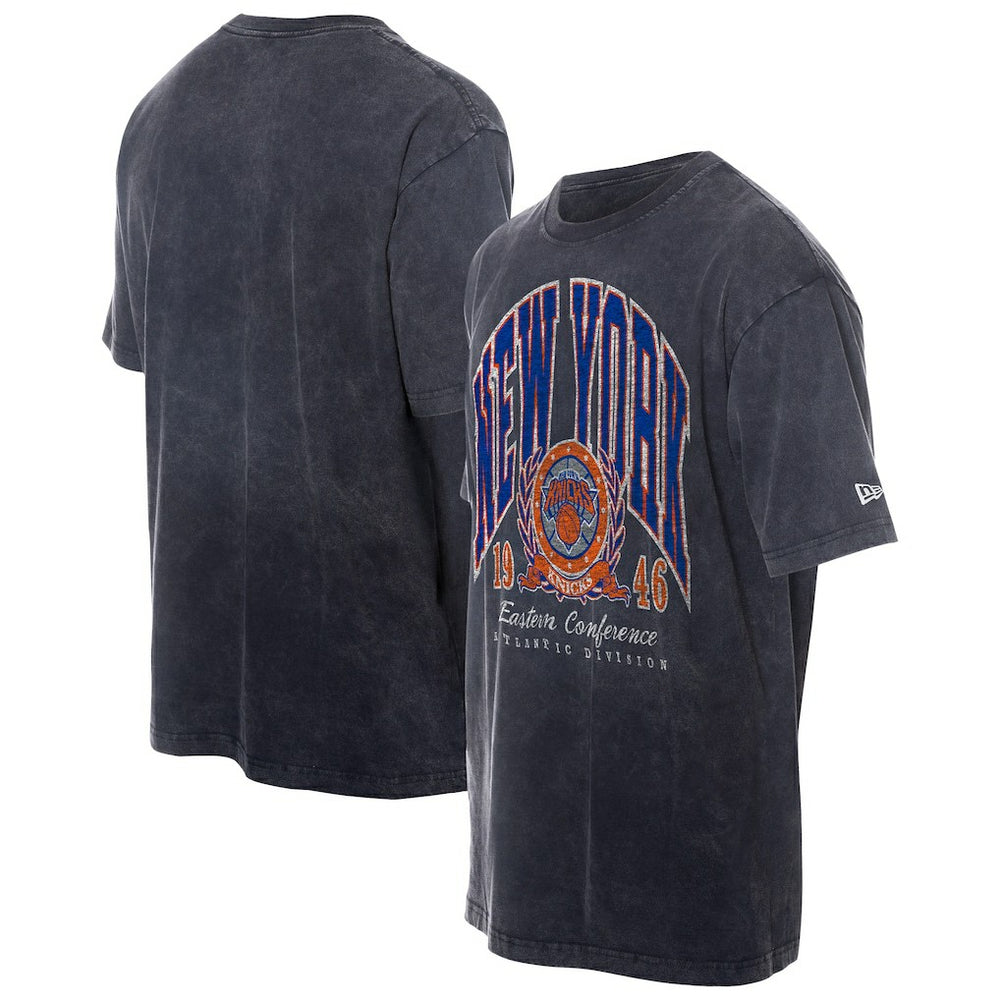 New York Knicks Sport Classics Mineral Washed T-Shirt Black - New Era