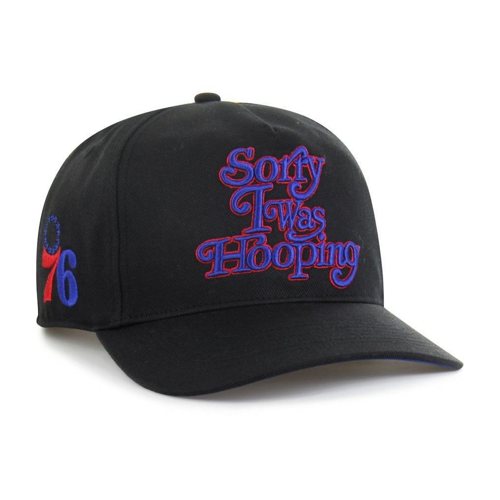 Philadelphia 76ers Brand Seen by '47 Sorry I Was Hooping Hitch Adjustable Hat Black - 47 brand