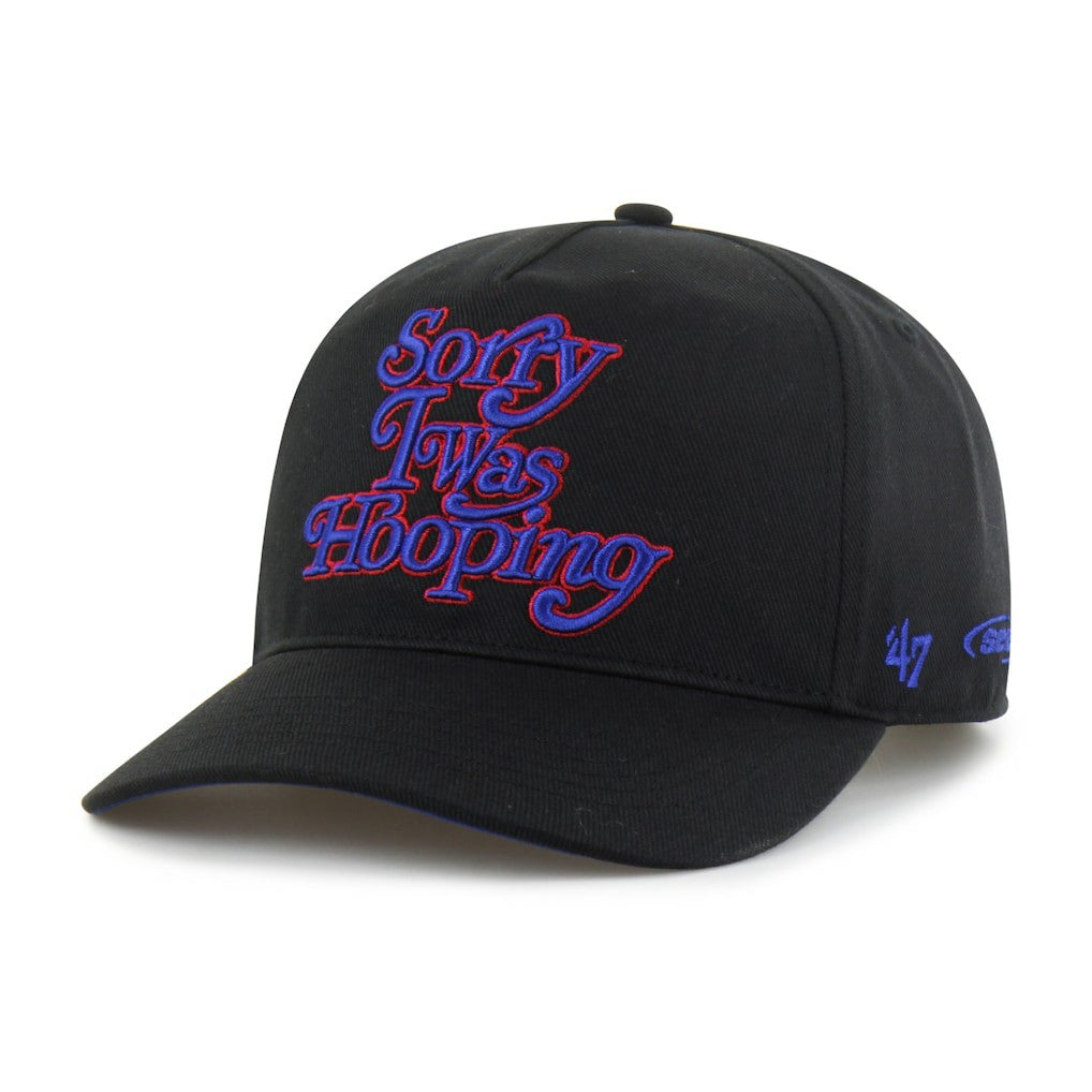 Philadelphia 76ers Brand Seen by '47 Sorry I Was Hooping Hitch Adjustable Hat Black - 47 brand