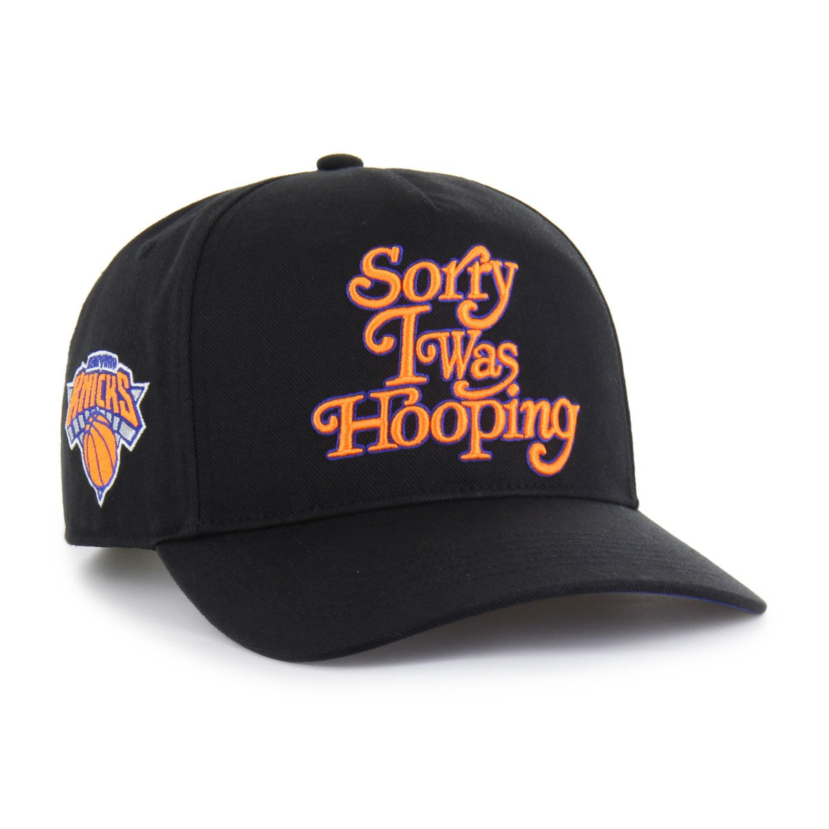 New York Knicks Brand Seen by '47 Sorry I Was Hooping Hitch Adjustable Hat Black - 47 brand
