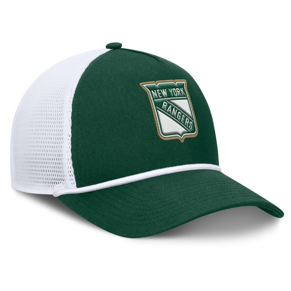 New York Rangers Fanatics Bermuda A-Frame Adjustable Hat - Green/White | US 203170651