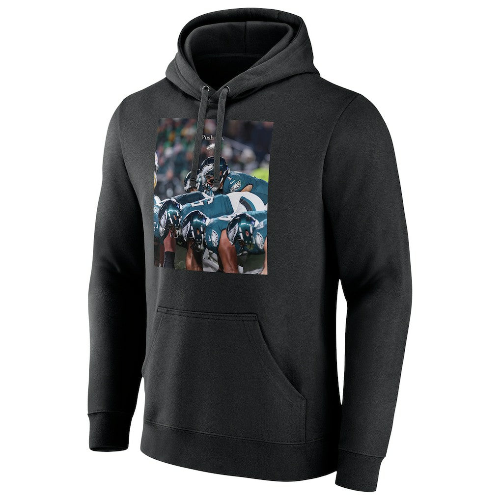 Philadelphia Eagles Push On Pullover Hoodie - Black Hoodies