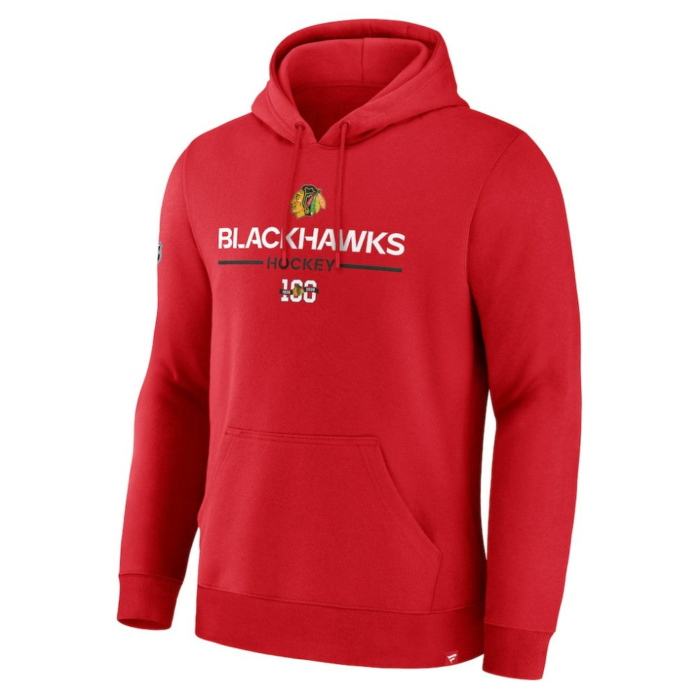 Chicago Blackhawks Fanatics Centennial Fleece Pullover Hoodie - Red | US 203171194