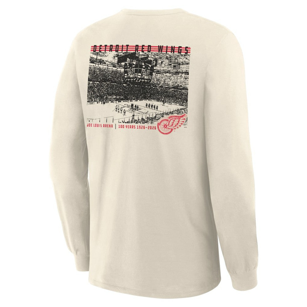 Detroit Red Wings Fanatics Centennial Legacy Long Sleeve T-Shirt - Beige | US 203171262
