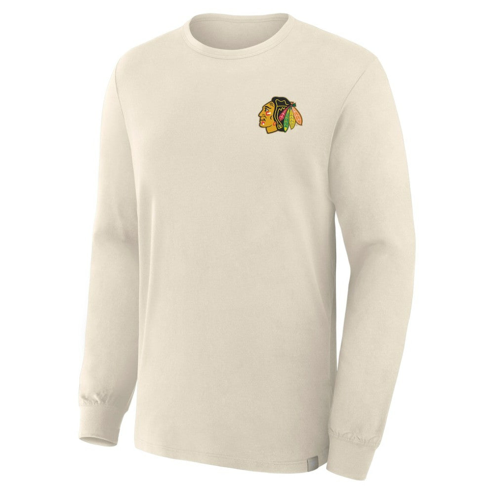 Chicago Blackhawks Fanatics Centennial Legacy Long Sleeve T-Shirt - Beige | US 203171263