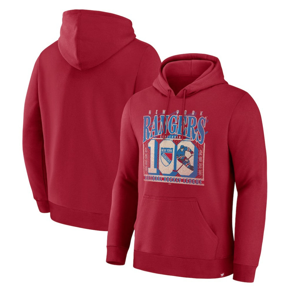 New York Rangers Fanatics Centennial Fleece Hoodie - Red | US 203171264