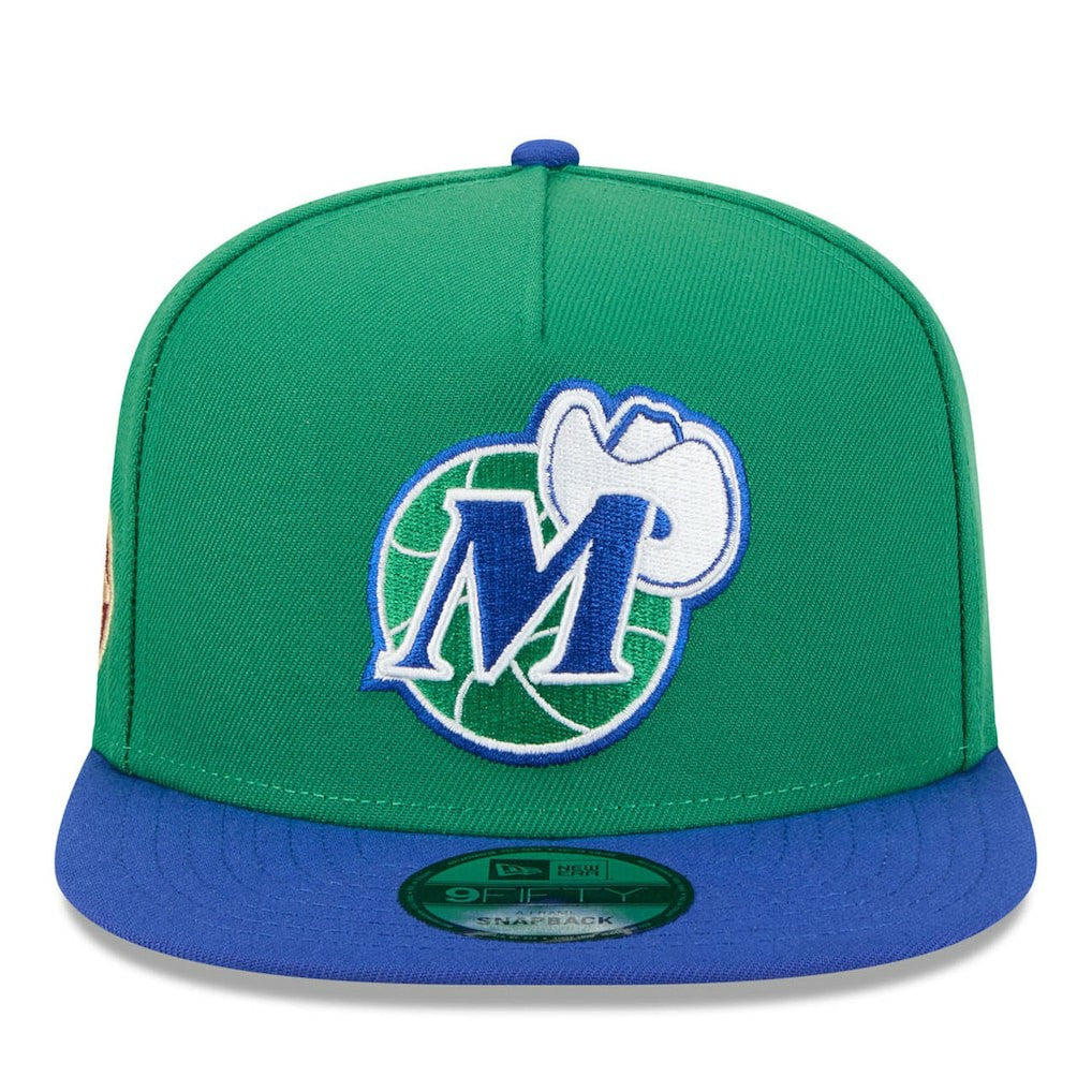 Dallas Mavericks 2025/26 Classic Edition Jersey Hook A-Frame 9FIFTY Snapback Hat Green/Blue - New Era