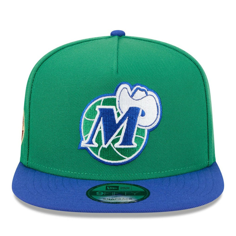 Dallas Mavericks 2025/26 Classic Edition Jersey Hook A-Frame 9FIFTY Snapback Hat Green/Blue - New Era
