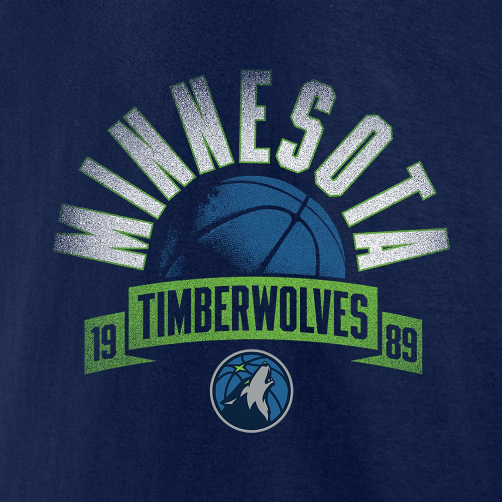 Minnesota Timberwolves Women's '90s Graphic V-Neck T-Shirt Navy