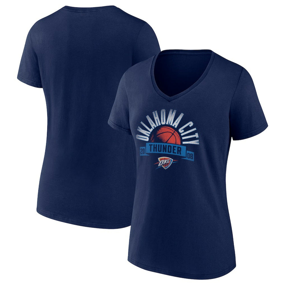 Oklahoma City Thunder Women's '90s Graphic V-Neck T-Shirt Navy outlet