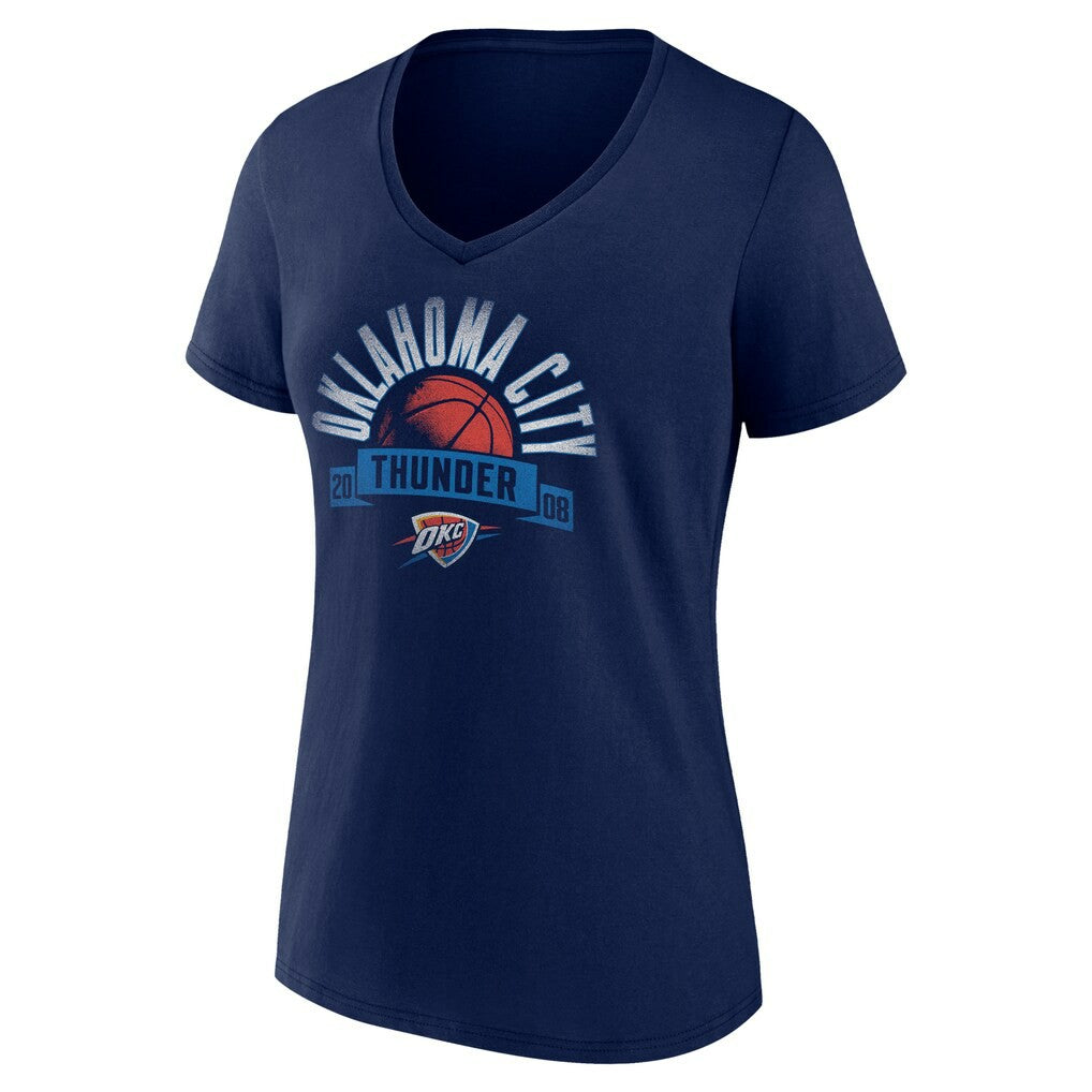 Oklahoma City Thunder Women's '90s Graphic V-Neck T-Shirt Navy outlet