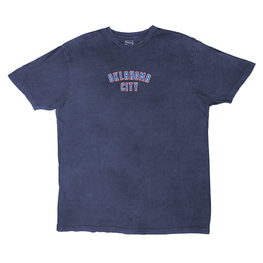 Oklahoma City Thunder Stadium Essentials Unisex Get Back Oversized Vintage Wash T-Shirt Denim
