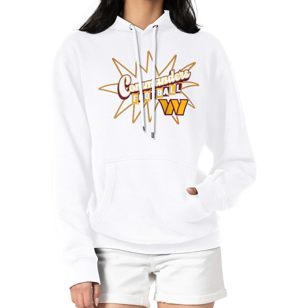 Washington Commanders Starter Women's Drive-In Sign Pullover Hoodie - White Hoodies