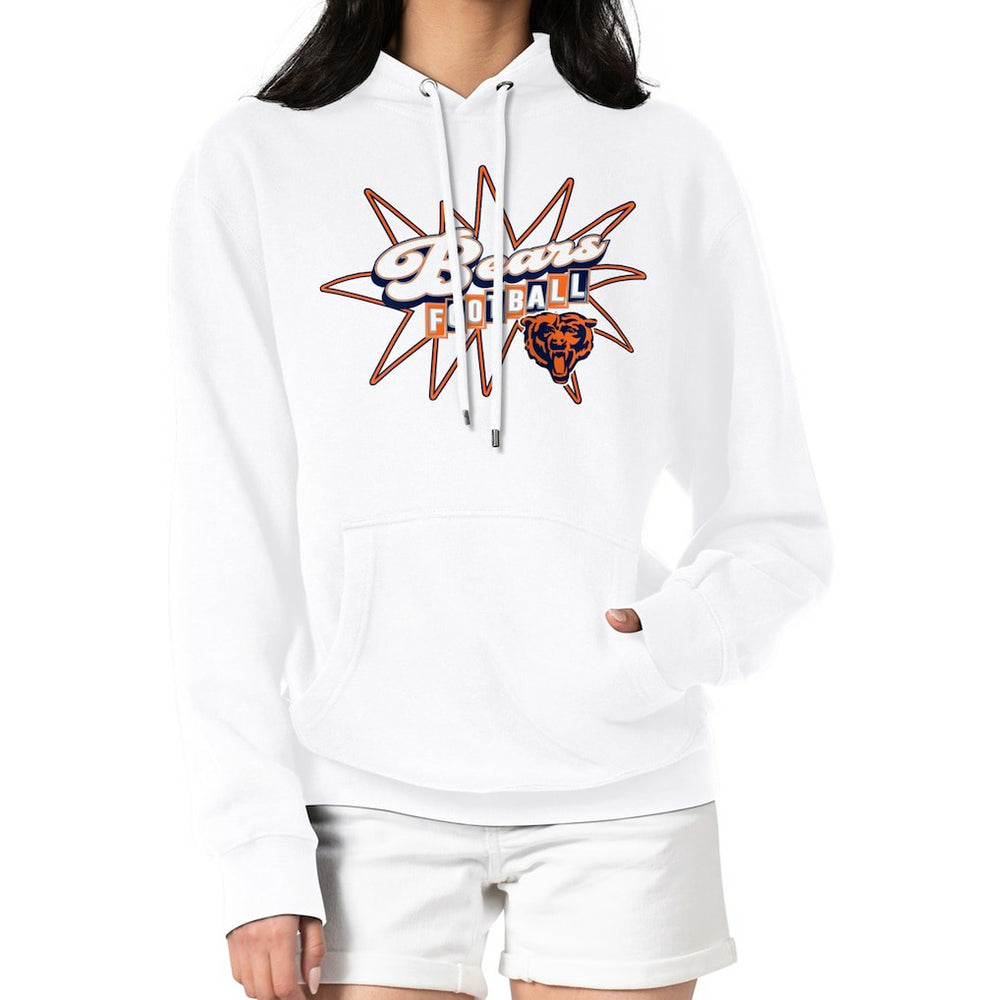 Chicago Bears Starter Women's Drive-In Sign Pullover Hoodie - White Hoodies