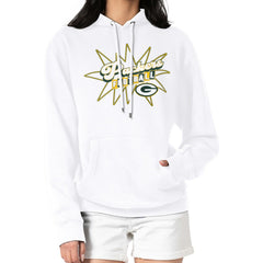 Green Bay Packers Starter Women's Drive-In Sign Pullover Hoodie - White Hoodies