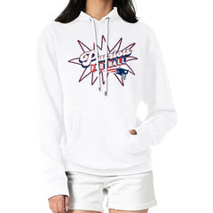 New England Patriots Starter Women's Drive-In Sign Pullover Hoodie - White Hoodies