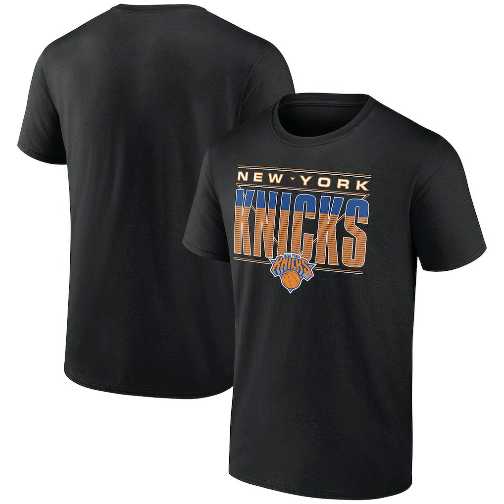 New York Knicks Striped T-Shirt Black outlet