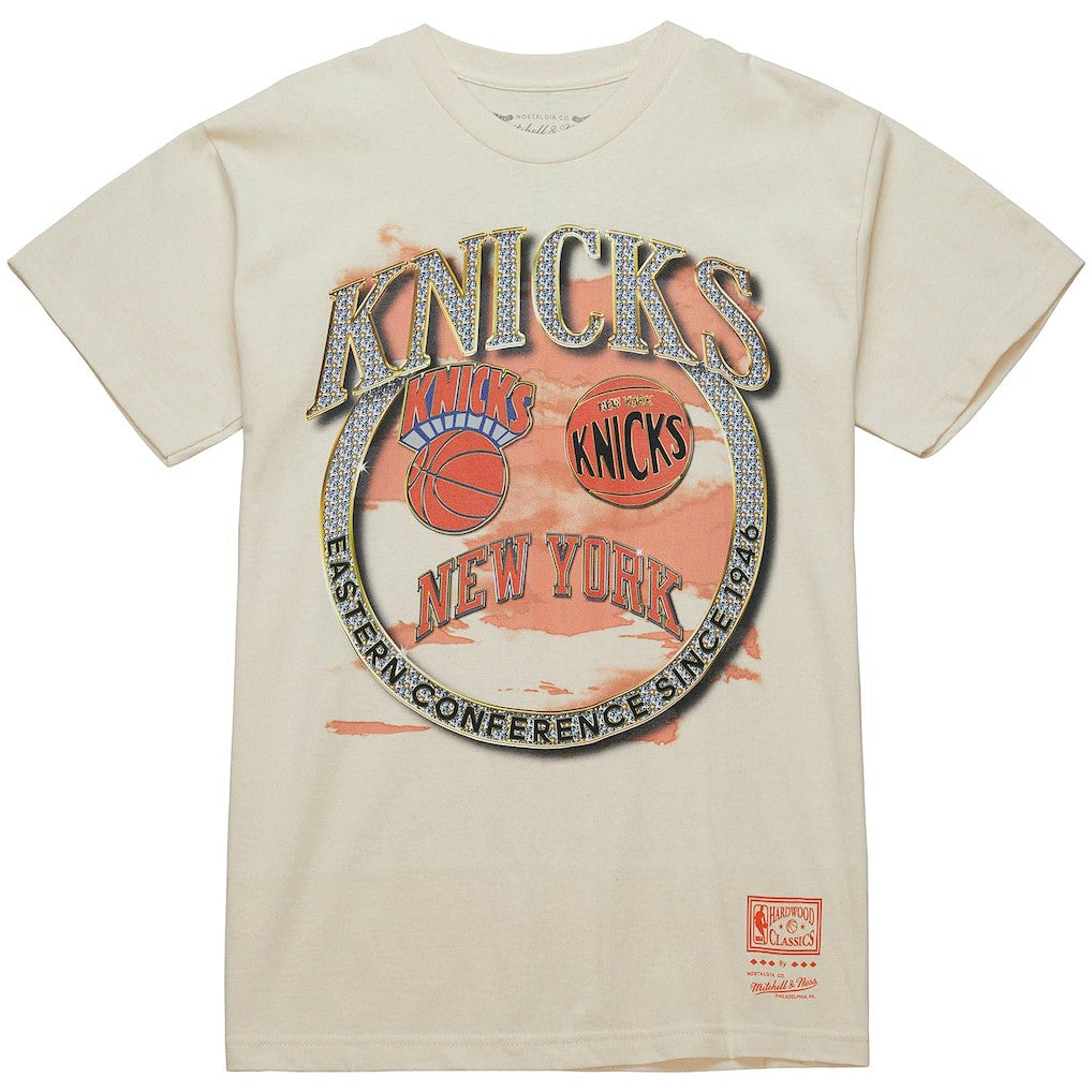 New York Knicks Big & Tall Hardwood Classics Crown Jewels T-Shirt White - Mitchell & Ness