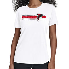 Atlanta Falcons Starter Women's Team Stripe T-Shirt - White T-shirts