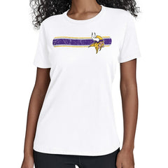 Minnesota Vikings Starter Women's Team Stripe T-Shirt - White T-shirts