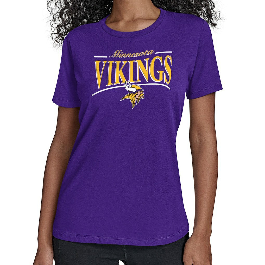 Minnesota Vikings Starter Women's Arch Stripe T-Shirt - Purple T-shirts