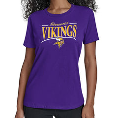 Minnesota Vikings Starter Women's Arch Stripe T-Shirt - Purple T-shirts