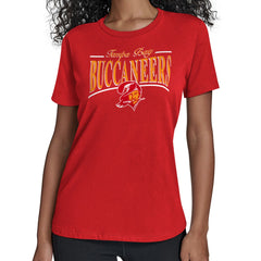 Tampa Bay Buccaneers Starter Women's Throwback Arch Stripe T-Shirt - Red T-shirts
