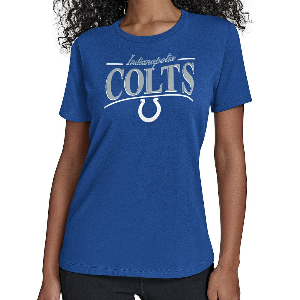 Indianapolis Colts Starter Women's Arch Stripe T-Shirt - Royal T-shirts