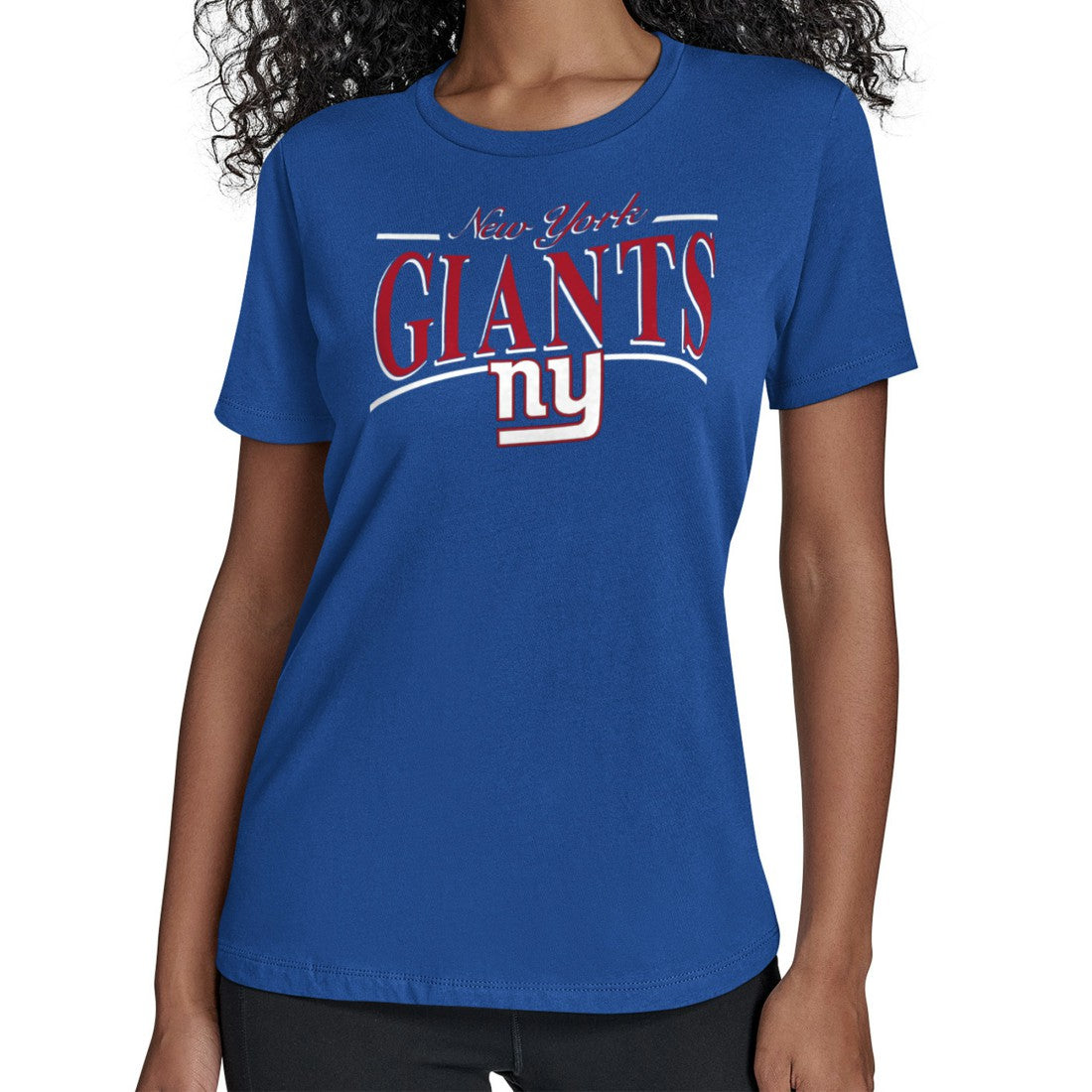 New York Giants Starter Women's Arch Stripe T-Shirt - Royal T-shirts