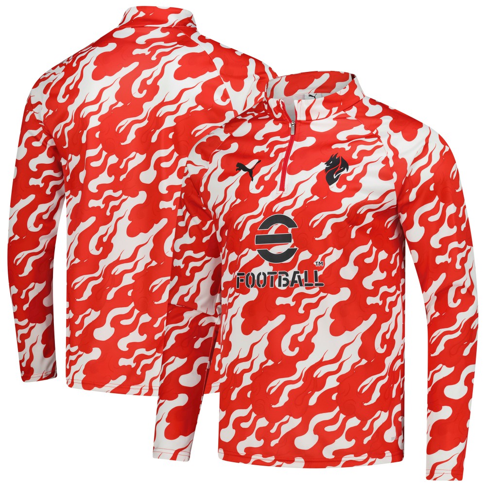 AC Milan 2025/26 Pre-Match dryCell Quarter-Zip Top Red - Puma for sale