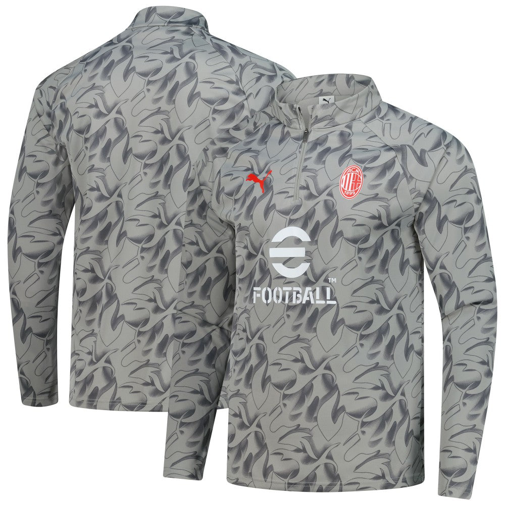 AC Milan 2025/26 Pre-Match dryCell Quarter-Zip Top Gray - Puma sale