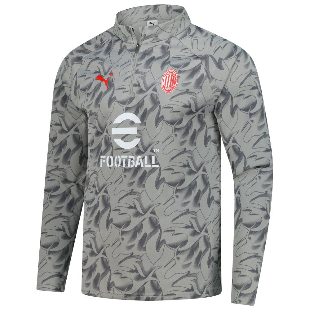 AC Milan 2025/26 Pre-Match dryCell Quarter-Zip Top Gray - Puma sale