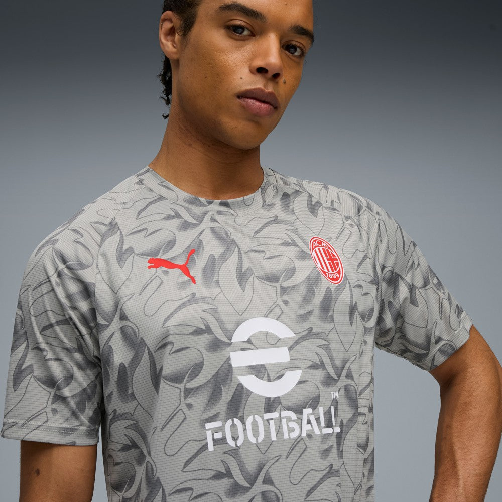 AC Milan 2025/26 Pre-Match Training Jersey Gray - Puma on sale