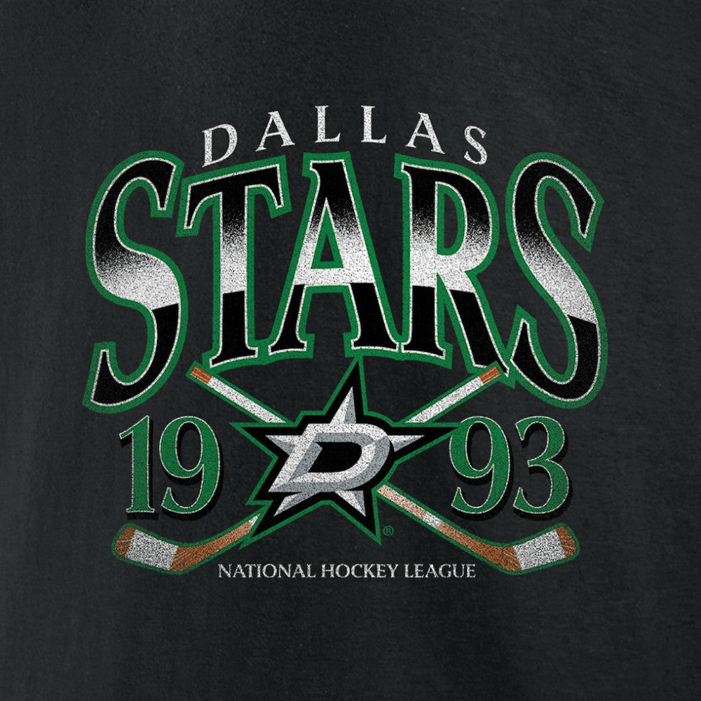Dallas Stars Retro Cross Sticks T-Shirt - Black | US 203175575