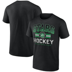 Dallas Stars Retro Stripe T-Shirt - Black | US 203175576
