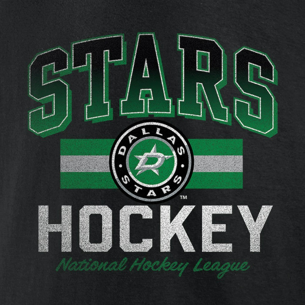 Dallas Stars Retro Stripe T-Shirt - Black | US 203175576