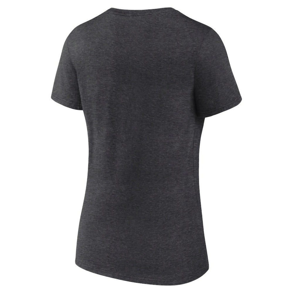 Dallas Stars Women's Retro Banner V-Neck T-Shirt - Charcoal | US 203175578