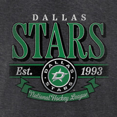Dallas Stars Women's Retro Banner V-Neck T-Shirt - Charcoal | US 203175578