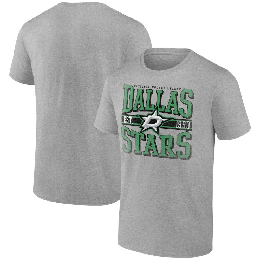 Dallas Stars Retro Vibe T-Shirt - Heather Gray | US 203175579