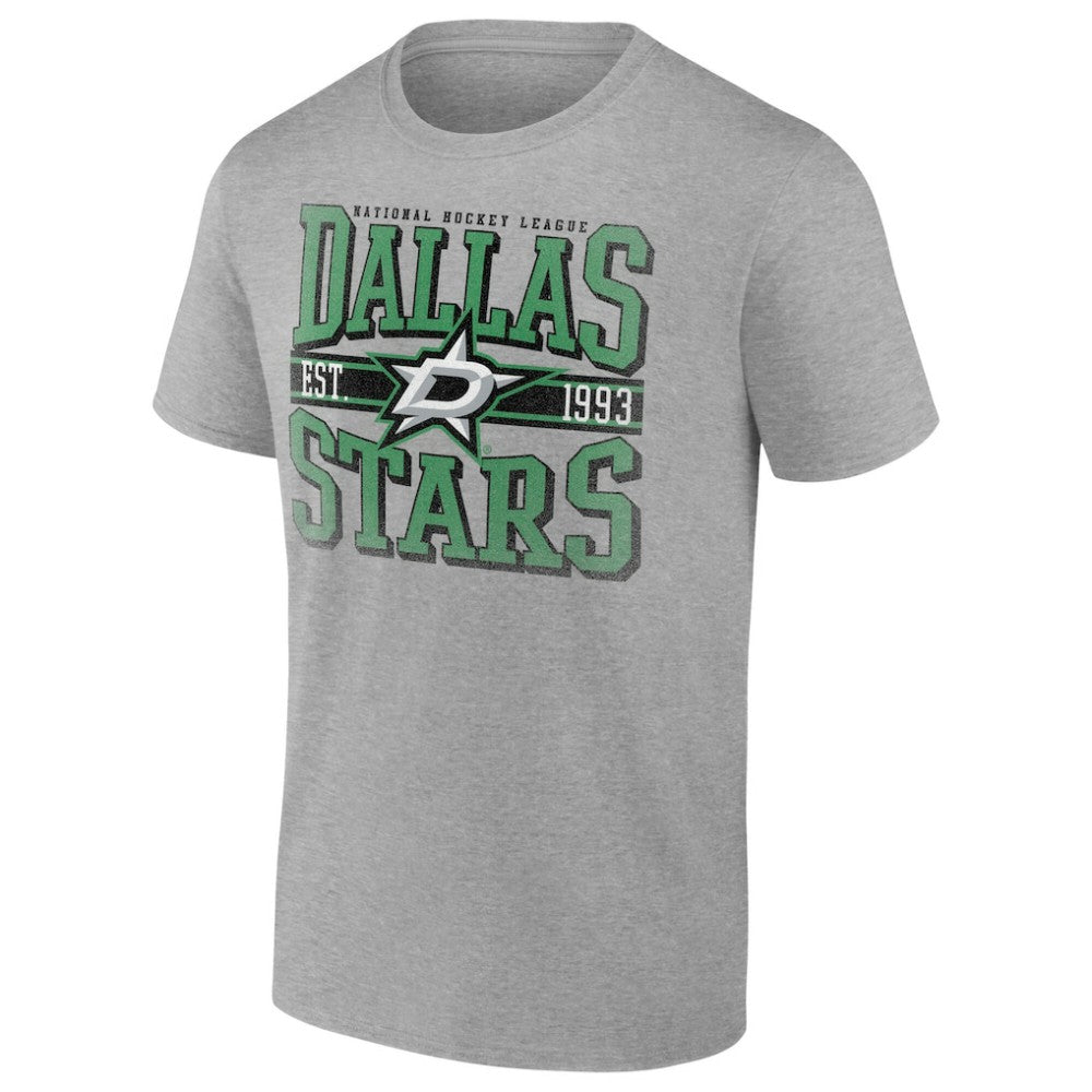 Dallas Stars Retro Vibe T-Shirt - Heather Gray | US 203175579