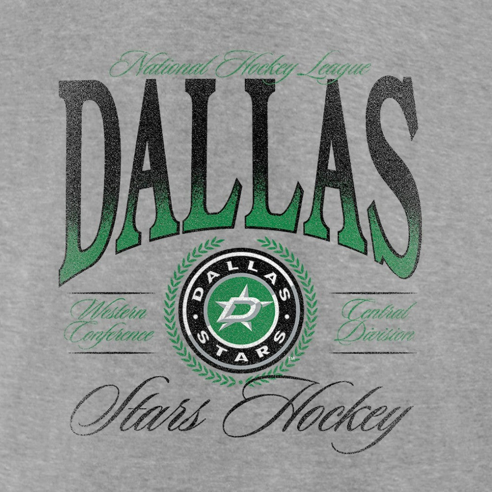 Dallas Stars Women's Retro Script V-Neck T-Shirt - Gray | US 203175580
