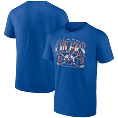 Edmonton Oilers Retro Cross Sticks T-Shirt - Royal | US 203175583