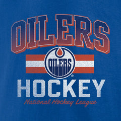 Edmonton Oilers Retro Stripe T-Shirt - Royal | US 203175584