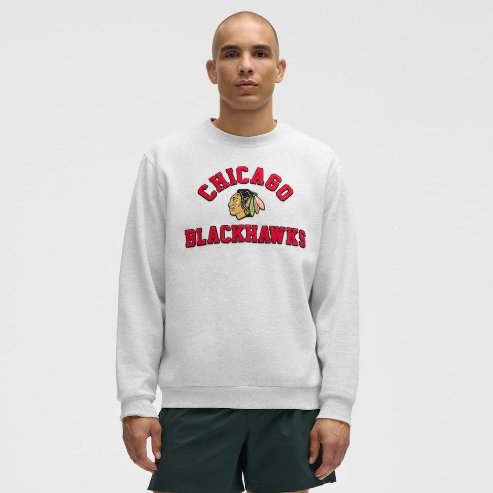 Chicago Blackhawks lululemon Steady State Crew - Heathered Core Ultra Light Grey | US 203175669