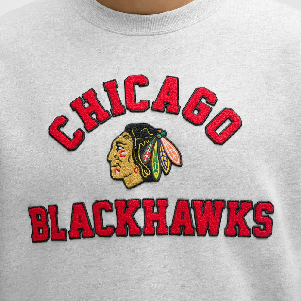 Chicago Blackhawks lululemon Steady State Crew - Heathered Core Ultra Light Grey | US 203175669