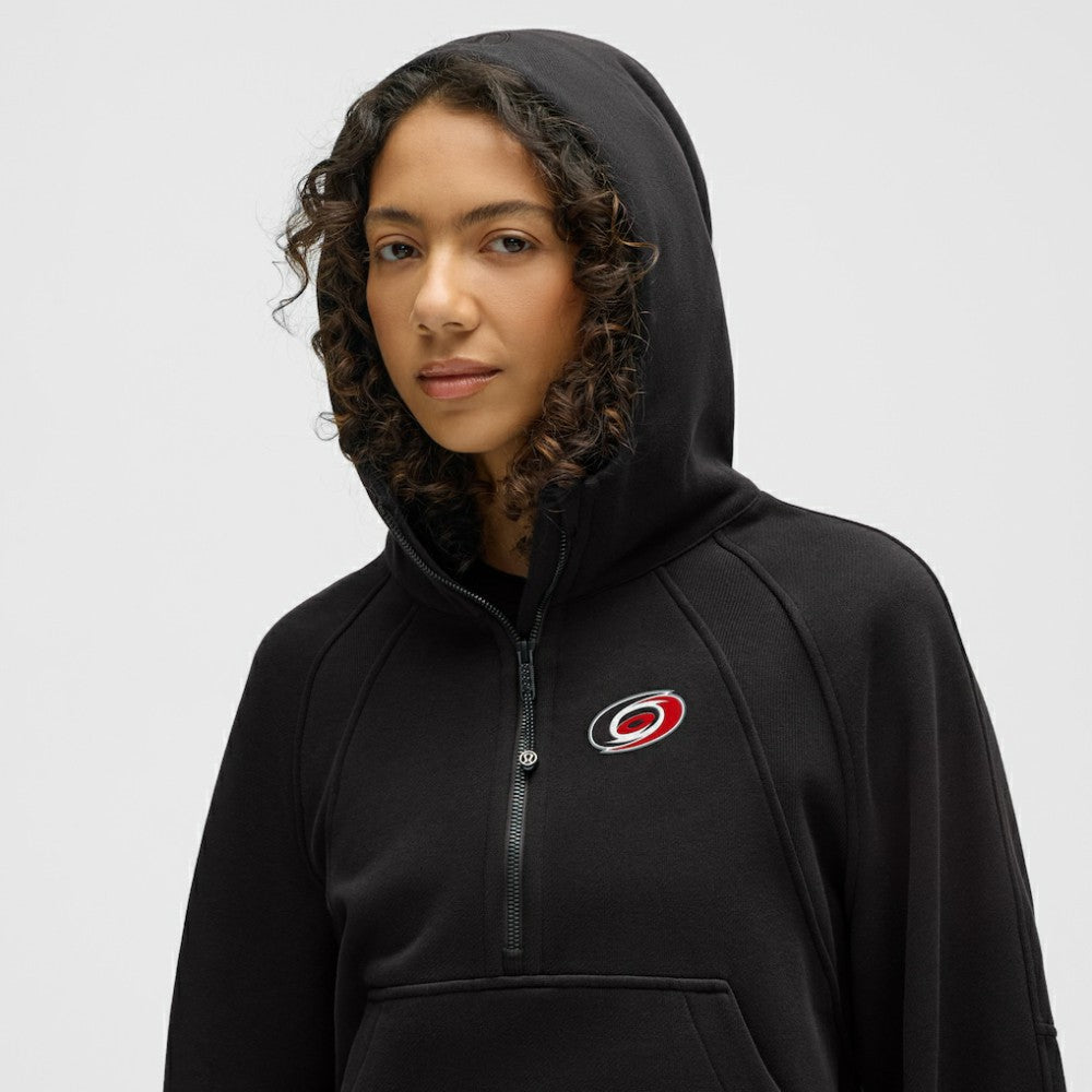 Carolina Hurricanes lululemon Women's Scuba Oversized Half-Zip Hoodie - Black | US 203175749